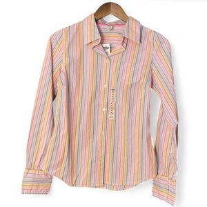 vintage Y2k 2000s striped button down shirt